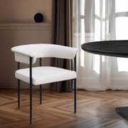 Malin Vegan Leather Upholstered Dining Chair in Cream, Set of 2 - 427Cream-C