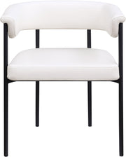 Malin Vegan Leather Upholstered Dining Chair in Cream, Set of 2 - 427Cream-C