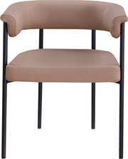 Malin Vegan Leather Upholstered Dining Chair in Natural, Set of 2 - 427Tan-C