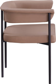 Malin Vegan Leather Upholstered Dining Chair in Natural, Set of 2 - 427Tan-C