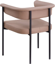 Malin Vegan Leather Upholstered Dining Chair in Natural, Set of 2 - 427Tan-C