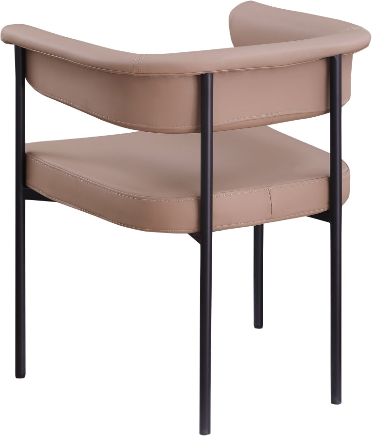 Malin Vegan Leather Upholstered Dining Chair in Natural, Set of 2 - 427Tan-C