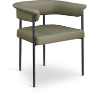 Malin Vegan Leather Upholstered Dining Chair in Olive, Set of 2 - 427Olive-C