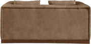 Mallina 67" Vegan Leather Upholstered Upholstered Loveseat in Brown - 44098Brown-L