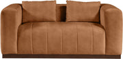 Mallina 67" Vegan Leather Upholstered Upholstered Loveseat in Cognac - 44098Cognac-L