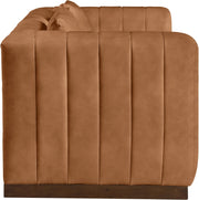 Mallina 67" Vegan Leather Upholstered Upholstered Loveseat in Cognac - 44098Cognac-L