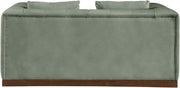 Mallina 67" Vegan Leather Upholstered Upholstered Loveseat in Green - 44098Green-L