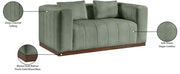 Mallina 67" Vegan Leather Upholstered Upholstered Loveseat in Green - 44098Green-L