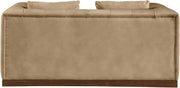 Mallina 67" Vegan Leather Upholstered Upholstered Loveseat in Natural - 44098Tan-L