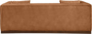 Mallina 90.5" Vegan Leather Upholstered Upholstered Sofa in Cognac - 44098Cognac-S