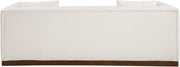 Mallina 90.5" Vegan Leather Upholstered Upholstered Sofa in Cream - 44098Cream-S