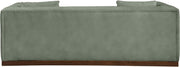 Mallina 90.5" Vegan Leather Upholstered Upholstered Sofa in Green - 44098Green-S
