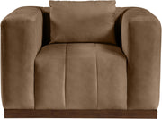 Mallina Vegan Leather Upholstered Accent Chair in Brown - 44098Brown-C