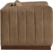 Mallina Vegan Leather Upholstered Accent Chair in Brown - 44098Brown-C