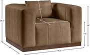 Mallina Vegan Leather Upholstered Accent Chair in Brown - 44098Brown-C