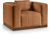 Mallina Vegan Leather Upholstered Accent Chair in Cognac - 44098Cognac-C