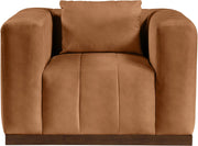 Mallina Vegan Leather Upholstered Accent Chair in Cognac - 44098Cognac-C