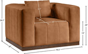 Mallina Vegan Leather Upholstered Accent Chair in Cognac - 44098Cognac-C