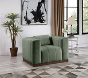 Mallina Vegan Leather Upholstered Accent Chair in Green - 44098Green-C