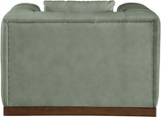 Mallina Vegan Leather Upholstered Accent Chair in Green - 44098Green-C
