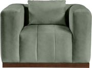 Mallina Vegan Leather Upholstered Accent Chair in Green - 44098Green-C