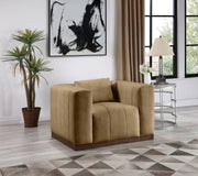 Mallina Vegan Leather Upholstered Accent Chair in Natural - 44098Tan-C