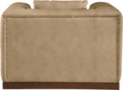 Mallina Vegan Leather Upholstered Accent Chair in Natural - 44098Tan-C