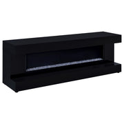 Mallory TV Stand Fireplace Console Bluetooth Speaker Black High Gloss - 701803