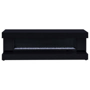 Mallory TV Stand Fireplace Console Bluetooth Speaker Black High Gloss - 701803