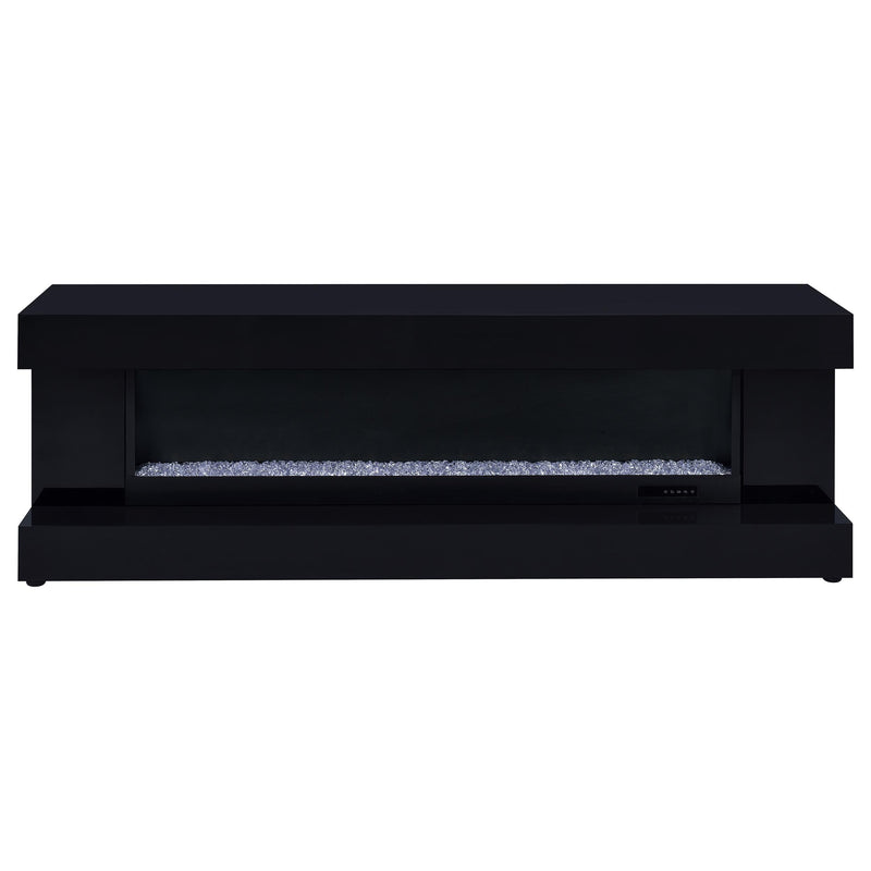 Mallory TV Stand Fireplace Console Bluetooth Speaker Black High Gloss - 701803