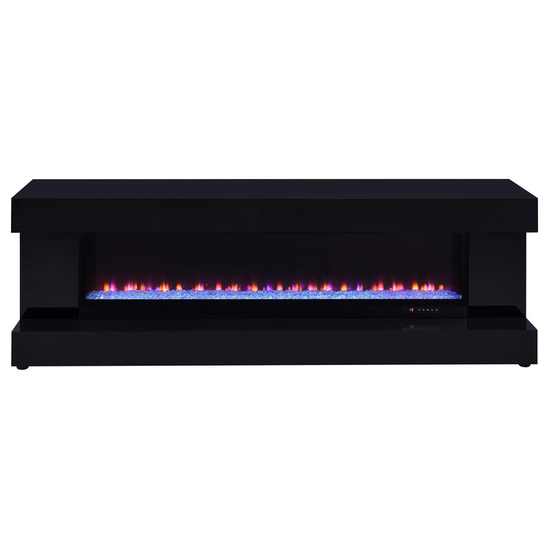 Mallory TV Stand Fireplace Console Bluetooth Speaker Black High Gloss - 701803