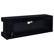 Mallory TV Stand Fireplace Console Bluetooth Speaker Black High Gloss - 701803
