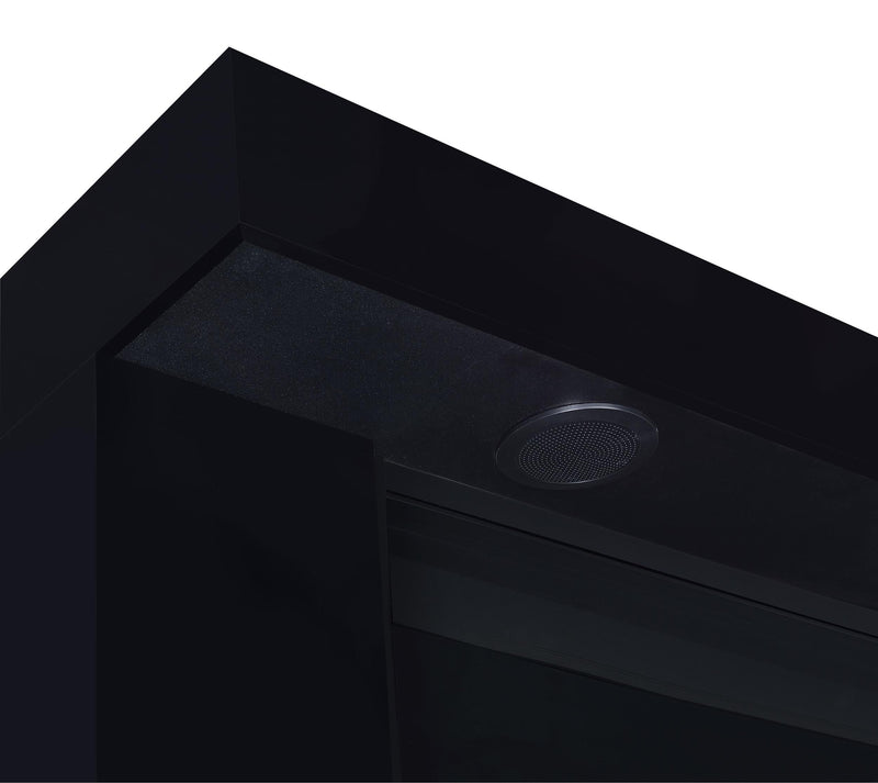 Mallory TV Stand Fireplace Console Bluetooth Speaker Black High Gloss - 701803