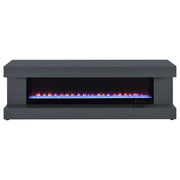 Mallory TV Stand Fireplace Console Bluetooth Speaker Grey High Gloss - 701823