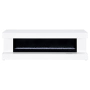 Mallory TV Stand Fireplace Console Bluetooth Speaker White High Gloss - 701813