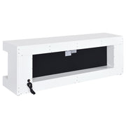 Mallory TV Stand Fireplace Console Bluetooth Speaker White High Gloss - 701813