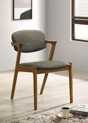 Malone Padded Wood Dining Arm Chair Dark Walnut (Set of 2) - 105352