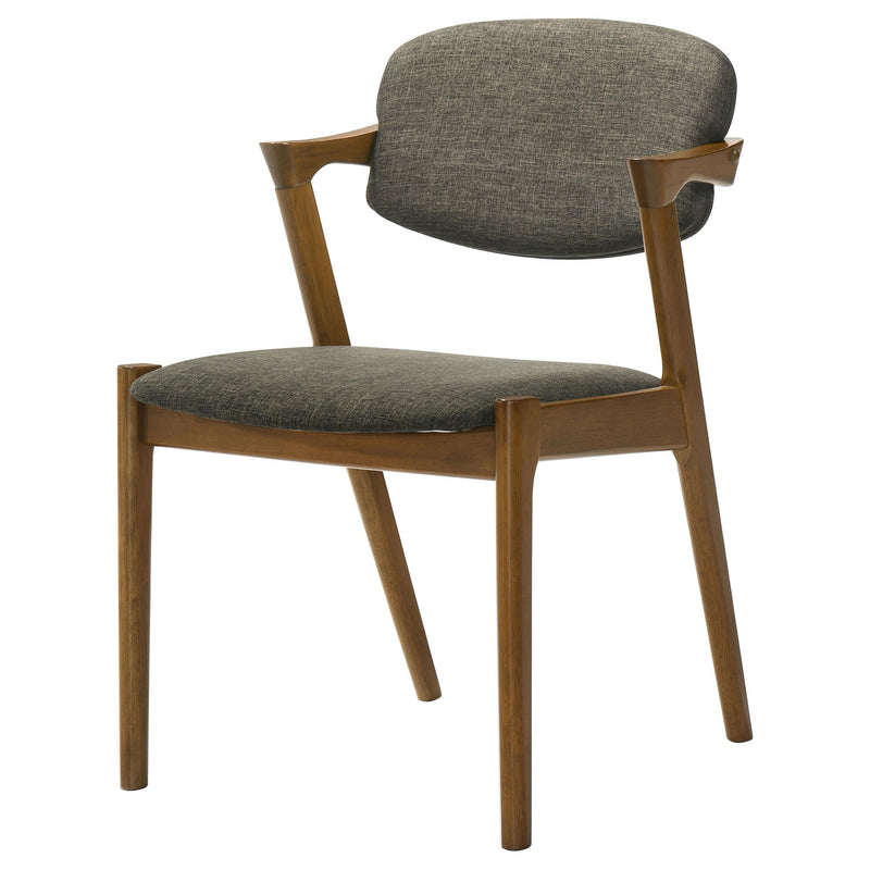 Malone Padded Wood Dining Arm Chair Dark Walnut (Set of 2) - 105352