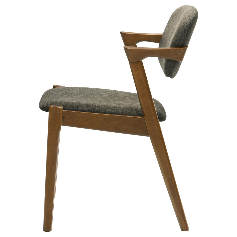 Malone Padded Wood Dining Arm Chair Dark Walnut (Set of 2) - 105352