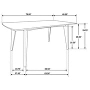 Malone Rectangular 78-inch Wood Dining Table Dark Walnut - 105351