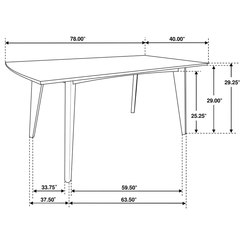 Malone Rectangular 78-inch Wood Dining Table Dark Walnut - 105351