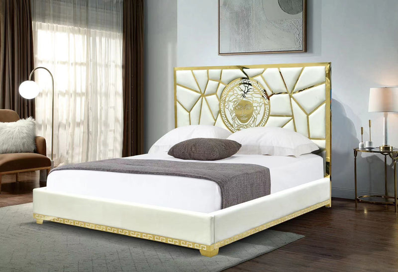 Manasa Cream King Bed - MANASA-CREAM-K-BED