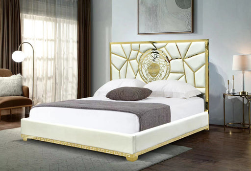 Manasa Cream King Bed - MANASA-CREAM-K-BED