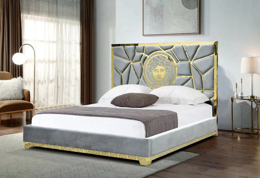 Manasa Gray King Bed - MANASA-GY-K-BED