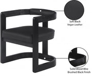 Manchester Vegan Leather Upholstered Dining Chair in Black - 591Black-C