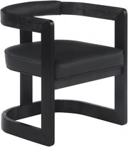 Manchester Vegan Leather Upholstered Dining Chair in Black - 591Black-C