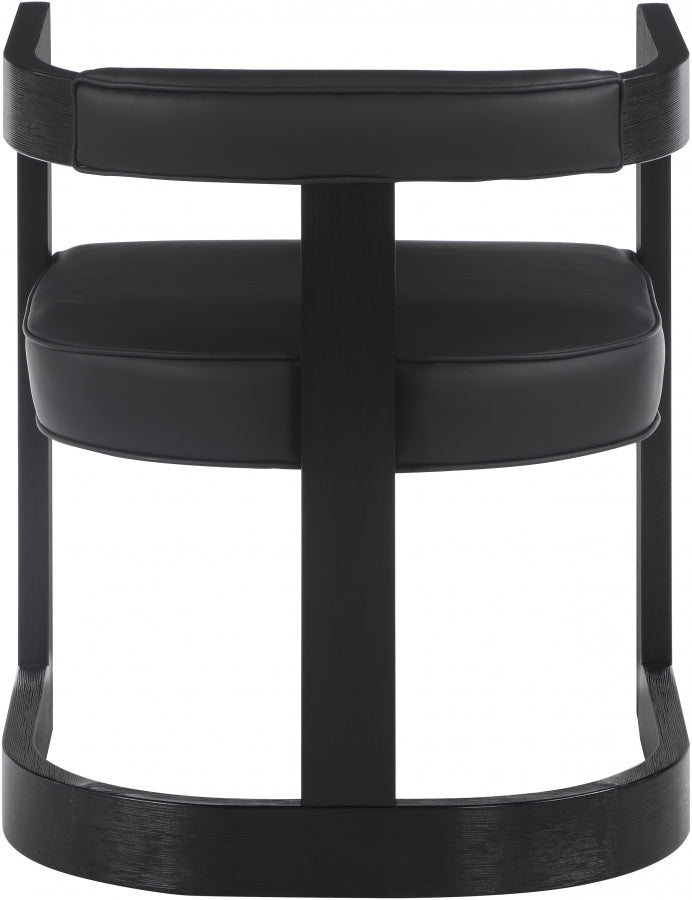 Manchester Vegan Leather Upholstered Dining Chair in Black - 591Black-C