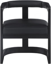 Manchester Vegan Leather Upholstered Dining Chair in Black - 591Black-C