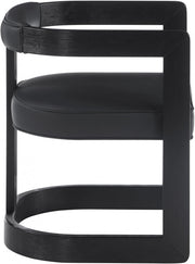Manchester Vegan Leather Upholstered Dining Chair in Black - 591Black-C