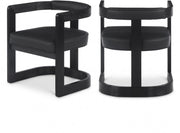 Manchester Vegan Leather Upholstered Dining Chair in Black - 591Black-C